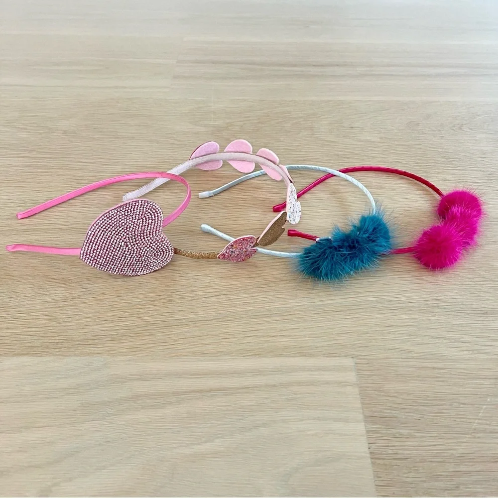 Set of 4 adorable headbands. Luxe brands / materials